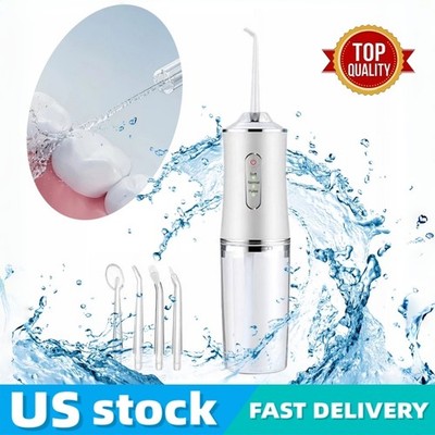 Cordless Rechargeable Water Dental Flosser Oral Irrigator with 3 Modes & 4 Tips
