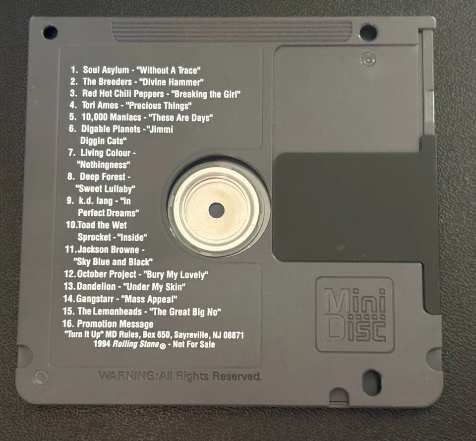 Rolling Stone Turn It Up MiniDisc MD Promo Sampler w Sleeve 1994 Various Artists - Bild 3 von 4