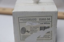 WestBrass Kitchen Sink Hole Cover Brass Powder Coat White 2" D202-50