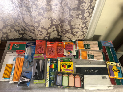 Mixed Lot of Office School Supplies Pencils Rulers Scissors Stapler Erasers Etc
