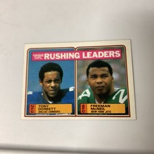1983 Topps NFL 1982 Rushing Leaders Tony Dorsett & Freeman McNeil