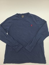 Polo Ralph Lauren Shirt Men M Blue Cotton Longsleeve Tee. 44502