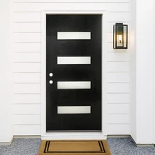 36'' x 80''Fiberglass Exterior KD Door, 4-9/16" Jamb Entry Door with Brickmould