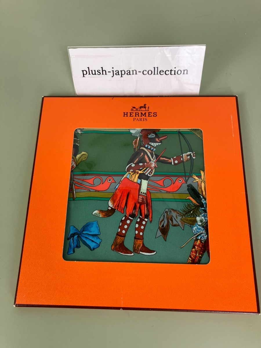 Hermes Carré 90 Vintage Kachinas/ Kermit Oliver /Rare Multicolor