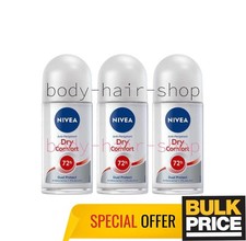 Nivea Women Dry Comfort Deodorant Roll-on Long-Lasting Fresh Scent 50ml 3-Pack