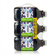 (3 pack) Great Value 100% Concord Grape Juice...
