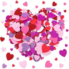 600 Pieces Heart Foam Stickers Decorative Valentine's Day Stickers Assorted C...
