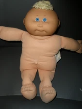 Vintage Cabbage Patch Kids 1985 Blue Eyes Blond Patch of Hair Clean