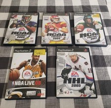Playstation 2 Sports Game Lot- NCAA Football, NBA Live, NHL