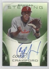 2013 Bowman Sterling Prospect Green Refractor 65/125 JP Crawford Auto 10lp