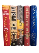 Complete Set Series - Lot of 5 HARDCOVER Robert Langdon books by Dan Brown