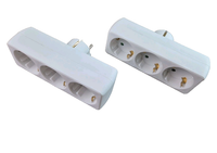 2 X 3 Fach Schuko Mehrfachstecker 3 Fach Stecker Schuko Adapterstecker Weiß