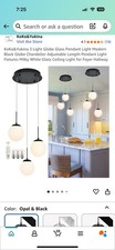 New 3 White Globes Cluster Pendant Light