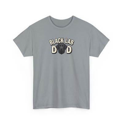 Black Lab Dad Graphic Tee | Funny Labrador Retriever Father's Gift
