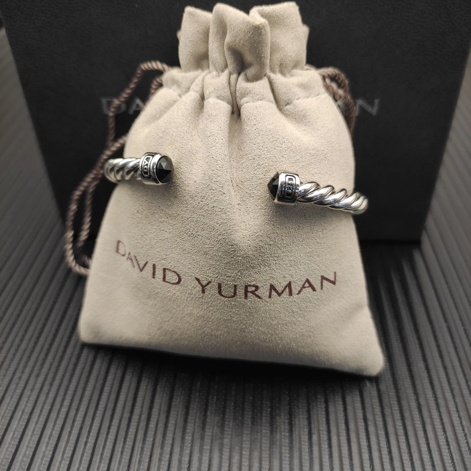 Pulsera abierta malaquita cabeza redonda tipo cable plata 925 6mm Foto 3 de 4