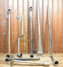Ford Model T Era Socket Brake Wrench Tire Spoon Forged Hand Tool Circa 1920s 7pc Ford Model T Era Socket Brake Wrench Tire Spoon Forged Hand Tool Circa 1920s 7pc