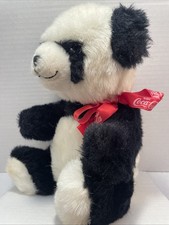 Plush Panda Coke Coca-Cola Vintage Bear 9 Inch