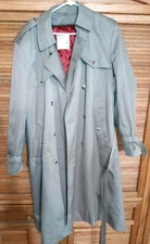 London Towne Mens 46 Long 46L Trench Coat Beige Zip Out Liner Belted