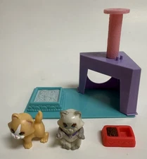 Vintage 1992 Littlest Pet Shop Cutesy Kitten Playhouse set Kenner *INCOMPLETE