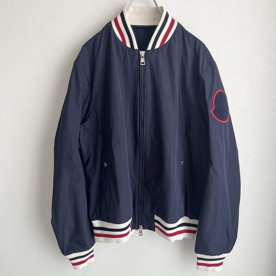 MONCLER HUCHET MA-1 Navy Bomber Jacket Size 4XL (Tg.6) Excellent Condition