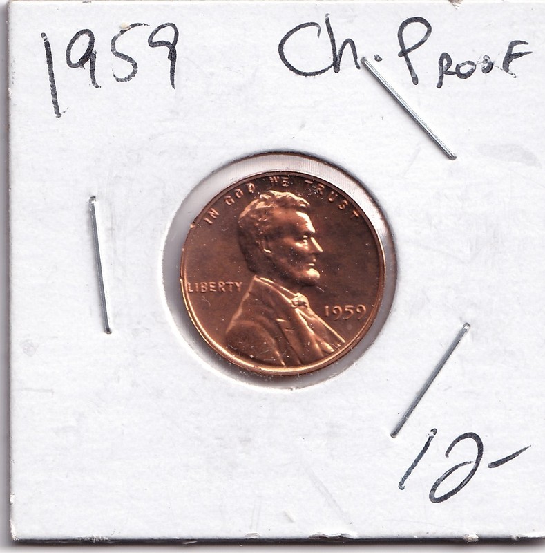 1959 Proof Lincoln Memorial Penny 1c Coin Beautiful Condition #1999