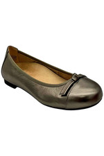 Vionic Women's Amorie Flats Pewter Metallic Leather
