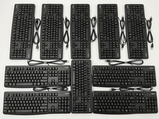 LOT OF 10 Logitech K120 full-size wired USB keyboard YU0036 820-009241