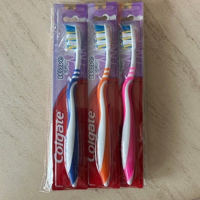 Colgate Wave Zig Zag Toothbrushes - 6 Pack - Compact Head - Soft Bristles - NIP