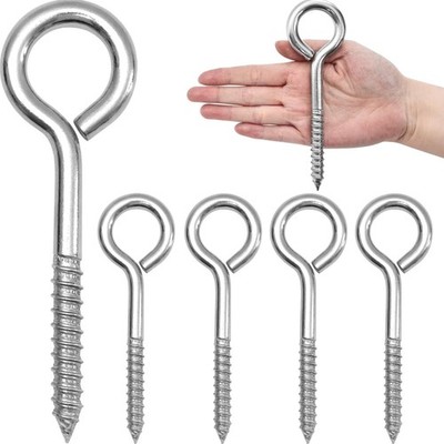 Screw Hooks M10 6 inch Edelstahl Schraubsöckel 4er Pack Innen Außen Gebrauch