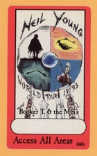 Neil Young 1993 w/ Booker T. & The MG's Concert Tour AAA Backstage Pass