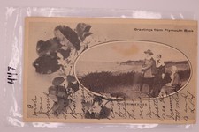 Plymouth Rock Pilgrim Exiles MA 1905 Postcard A S Burbank
