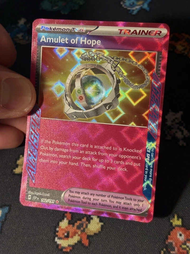 Pokémon Cards Amulet Of Hope 162/191 Holo Rare Ace Spec Surging Sparks - (NM) - Image 2 of 3