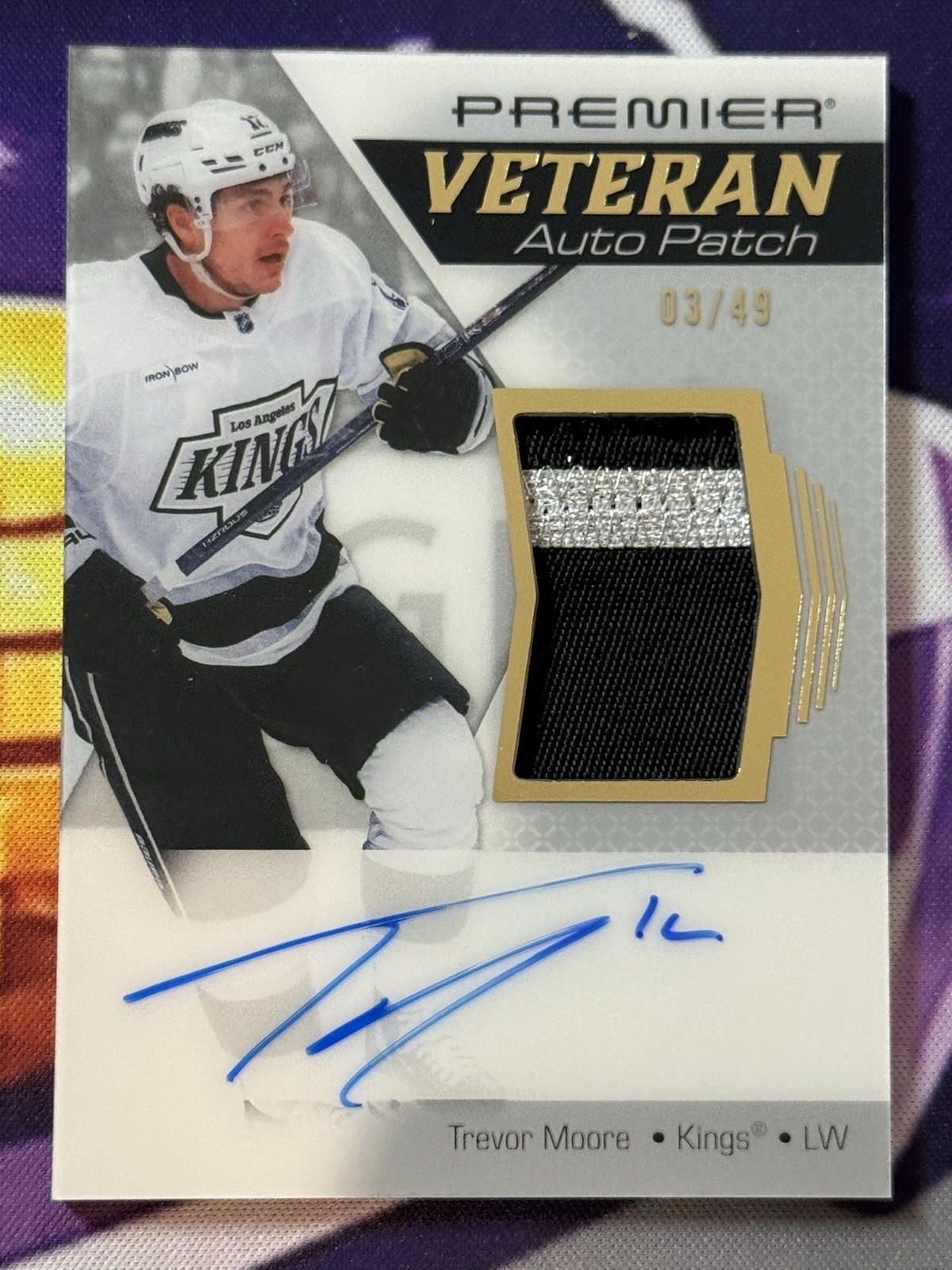 2025-26 Upper Deck Premier #AV-TM Trevor Moore Acetate Patch Auto /49 Kings