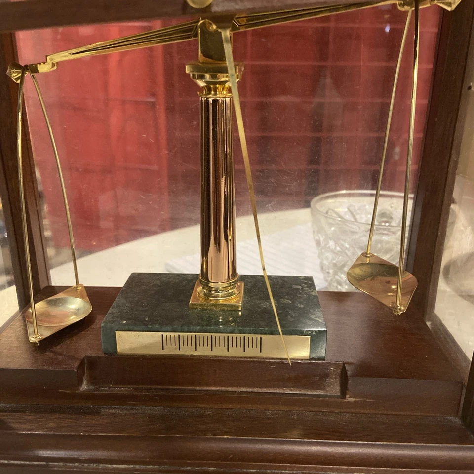 Escala de equilibrio de latón de la fiebre del oro de California 150 aniversario Franklin Mint Foto 3 de 4