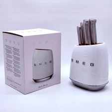 Smeg 6-Piece Stainless Steel Knife Set Modern Premium Kitchen Chef Cutlery Tools