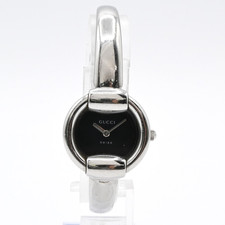 GUCCI 1400L Watch Quartz Bangle Bracelet 25 mm Stainless Steel Silver 02LC586