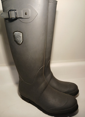 Kamik Women's Tall Rubber Rainboots Jennifer in Charcoal Grey Size 8