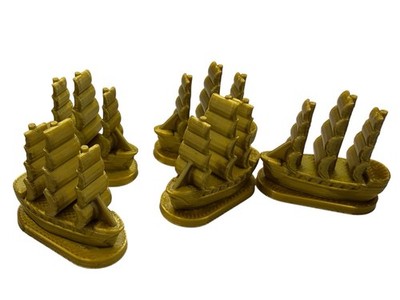 Pirate ship Pack of 5 Token And Pawns For Board Games  lot #8278