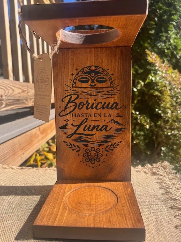 Cafetera Boricua en Madera Puerto Rican Wooden Coffee Maker Limit edition