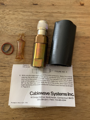 Cablewave RF connector TYPE FOR FCC - 78, FCC - 12, FCC - 38 CABLE