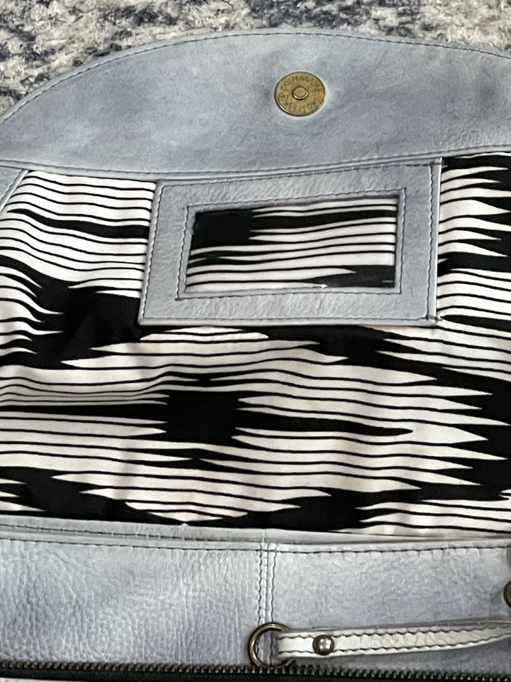 Bolso Bandolera Latico EE. UU. Cuero Azul Suave Envejecido Estilo Multi Bolsillo Cartera Foto 4 de 4