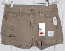 Women's Shorts Old Navy Boyfriend Mid-Rise 3 Distressed Cuffed Khaki Size 4 NWT