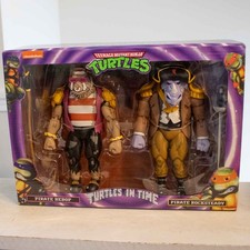 NECA TMNT Teenage Mutant Ninja Turtles in Time Pirate Bebop & Rocksteady Figures
