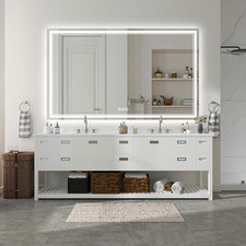 LED Bathroom Mirror with Lights, Dimmable, Backlit  Front Lit, 3 Colors Led Mir