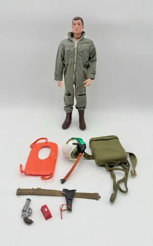 Vintage GI JOE SCRAMBLE PILOT SET #7807 Hasbro w/Accessories (1964)