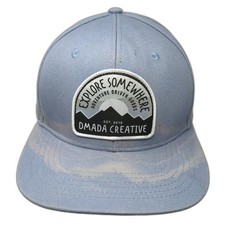 Dmada Creative Snapback Hat Blue One Size Made in USA Mountain Patch Adventure