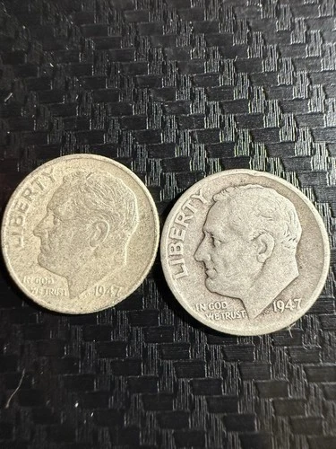 2 1947 Silver Dimes