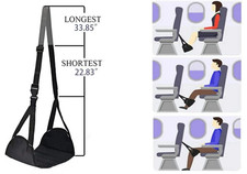 Airplane Foot Rest - ANGEMAY Portable Tavel Hammock For Your Feet, Foam - Black