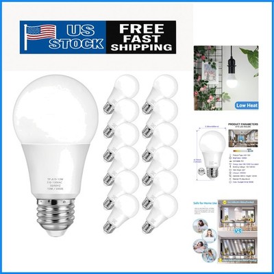 Energy-Efficient A19 LED Bulbs 1500Lumen Pack - 100W Equivalent, Flicker Free