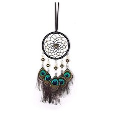 Dream Catchers for Cars Rear View Mirror, Small Feather Eg-peacock Feather 1